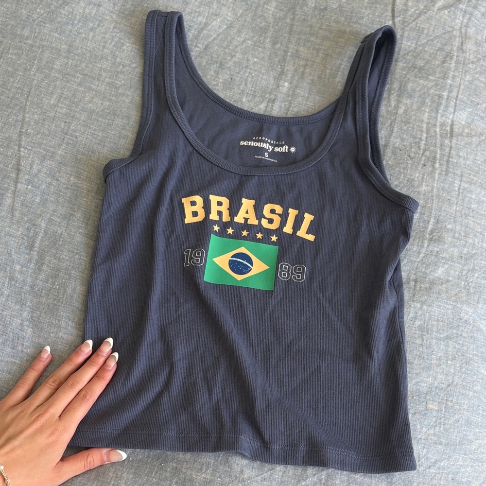 Aeropostale Brasil Graphic Tank Top